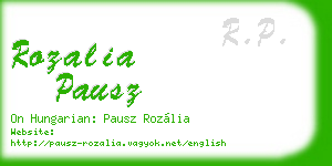 rozalia pausz business card
